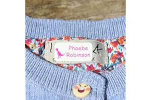 60 x Etiquettes thermocollantes pour vêtements, Tshirt, Doudous et Autres Affaires - Pictogramme Noir | Stickers Personnalisés | S'appliquent avec Fer à Repasser - Taille - 4.6cm x 1.2cm …