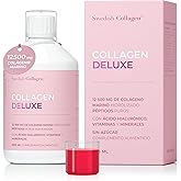 Swedish Collagen, Deluxe Hydrolyzed Marine Collagen Liquid 500ml | 20 Days | Type 1 &amp; 3 | Peptides &amp; Vitamins for Hair, Skin,
