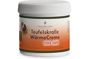 ‎CRISTINENMOOR CristinenMoor Teufelskralle WärmeCreme extra stark mit Arnika 200 ml I Wärmesalbe für Nacken und Lendenbereich I bei Verspannungen der Muskulatur und Rücken