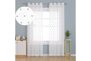 Deconovo Tende Semi-Oscuranti Bambini Termiche Isolanti con Occhielli Interni per Camera da Letto e Soggiorno 2 Pannelli 140x260 CM Grigio