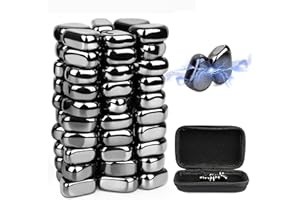 DAWUMIN 60 Stück Schwarz Hämatit Magnete, Irregulär Steine Magnete, Magnetsteine, Erwachsene Mini Magneten, Magnet Bastelarbeiten für Büro Kühlschränke (Schwarz60pcs)