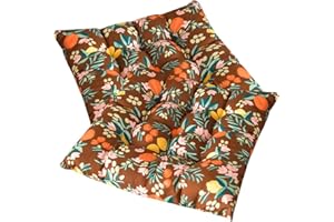 CHICKWING Stuhlkissen mit Bändern 2er Set, Chickwin Obst Sitzkissen Gefüllt Dekokissen Zierkissen Gartenkissen für Gartenstuhl, Küche oder Esszimmerstuhl Indoor und Outdoor (40x40cm,Obst)
