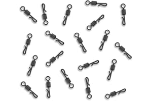 Bank Tackle Quick Change Swivels Size 8, 11 and 16 Available. Carp Fishing Terminal Tackle. Choose Pack Size x 10, x 20, x 50 or x 100 Piece Packs Available
