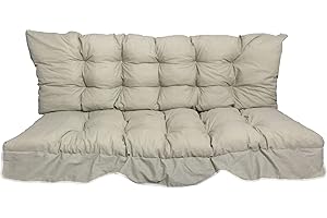 Madison 2-teilige Hollywoodschaukel Auflage Basic Sand A 049", 170 x 56 x 15 cm, Uni beige, Made IN Europe