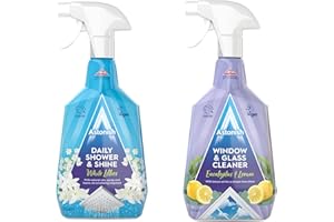 Astonish Cleaning Sprays - Window & Glass Cleaner Spray & Daily Shower Cleaning Spray Twin Pack