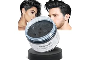 GOCBOBO Cire Colorante Cheveux Une Fois Temporaire Lavable Noir Cire de Couleur de Cheveux Hommes et Femmes DIY Cire Capillaire Colorée Convient aux Faire la Fête Déguisements Halloween 4,23 Oz
