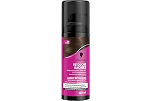 Schwarzkopf - Retouche Racines Cheveux Blancs - Spray Masquant Temporaire Racines Cheveux - S’efface au premier shampooing - Noir, 120 ml (Lot de 1)