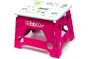 bblüv - Stëp - Marche Pied Pliable pour Enfants et Tout-Petits - Tabouret Pliant antidérapant supportant jusqu'à 90kilos - Parfait pour l'apprentissage de la propreté et Le brossage des Dents-Rose