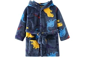 YCBMINGCAN Kinder Kapuzen Robe Mädchen Weichen Flanell Bademäntel Pyjamas Plüsch Robe Baby Anzug Winter