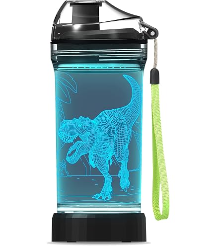 Theonoi Gourde anti-fuite pour enfants, incassable, légère, en Tritan, sans BPA, 500 ml, pour l'école, la maternelle, le sport, dinosaure Theonoi Gourde anti-fuite pour enfants, incassable, légère, en Tritan, sans BPA, 500 ml, pour l'école, la maternelle, le sport, dinosaure