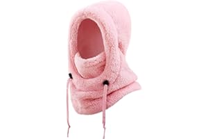 DRESHOW Balaclava Thermal Kids Kid Windproof Fleece Ski Balaclava Winter Neck Warmer Hood Ski Fleece Hat for Girls Cycling Skating Hiking Outdoor Above Age 3 and Under Age 10