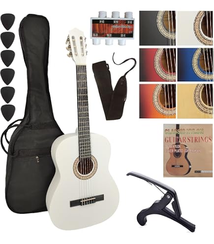 Guitare Classique 3/4 Gaucher Classic Cantabile AS-851-L – Set Débutant Avec Housse, Accordeur, Cordes