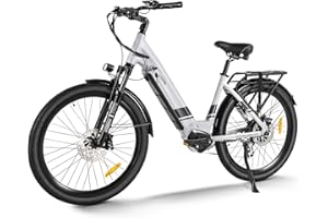 ‎HANEVEAR HANEVEAR E Bike Mountainbike Elektrofahrräder, EBike mit 17Ah/48V Lithium-Akku 120KM+, Heckmotor 250W 65N.m, 26 Zoll E-Bike Trekking/City Pedelec für Damen Herren, EU-Konformes, YOYO