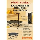 Leyaton Tutunmalı Trambolin KATLANIR 106 Cm T&uuml;rkiye'de Tek Siyah Tek Ebat