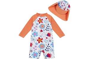 upandfast Baby Badeanzug mit Knöpfen UV Schutz Badebekleidung Für Baby Mädchen