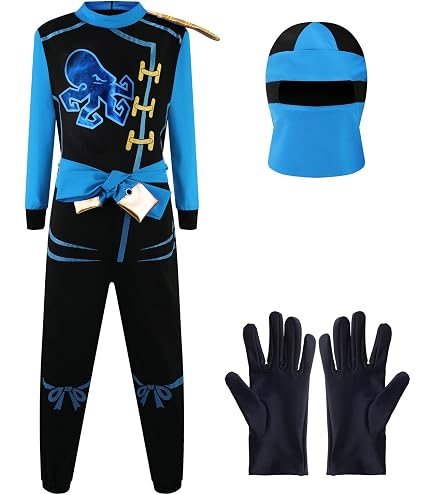 Wicked Costumes Power Ninja Kinderkostüm In Rot/Schwarz – Inkl. Kapuzen-Shirt, Maske, Hose & Gürtel