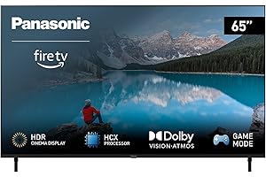 Panasonic TX-65MXW834, 65 Zoll 4K Ultra HD LED Smart 2023 TV, High Dynamic Range (HDR), Dolby Atmos & Dolby Vision, Fire TV, Prime Video, Alexa, Netflix, Schwarz