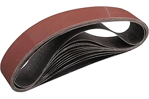 STEBRUAM Bandas de Lija 50x 686 mm,12piezas 400 grano Para Lijadora de Banda
