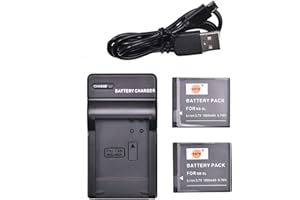 DSTE DE DSTE NB-8L - Batteria agli ioni di litio (2 pezzi) e micro USB, compatibile con fotocamera Canon PowerShot A2200 A3000 A3001 A3100 A3200 A3300 is