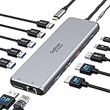 Docking Station USB C, Hub USB C Double HDMI, USB-C vers Dual HDMI et Displayport, Ethernet RJ45, PD 100W Type C et USB 3.1, 