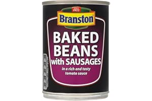 Branston Baked Beans mit Würstchen (405g) - Packung mit 2