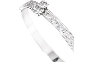 DV DOLCE VALENTINA Dolce Valentina DV Childrens 925 Sterling Silver Unisex Baby Bangle - Adjustable Bracelet for Christening, Birthday, Boys and Girls (0-3 Years)