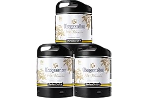 Pack 3 fûts de 6 litres - Compatibles avec la tireuse Perfectdraft - 15 euros de consigne INCLUS (Hoegaarden Blanche)