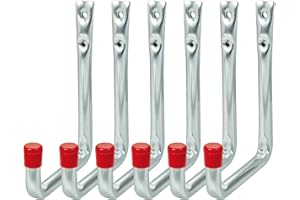 VORMANN Crochets muraux pour appareils de garage - Charge maximale : 25 kg - Résistant aux intempéries - En forme de U - Lot de 6 pièces (148 x 114 x 56 x 86 mm) - Fabriqué en Allemagne