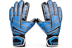 Malker Goalie Gloves Goalkeeper Gloves with Fingersave and Double Wrist Protection, Strong Grip Goalkeeper Gloves for Youth&Adult