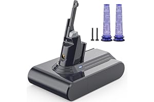 Morpilot 6500mAh Batterie pour Dyson V7 SV11 Motorhead Animal Mattress Fluffy Trigger Car+Boat Absolute Aspirateur avec 2 Prefiltres
