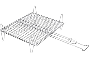 SAUVIC Parrilla abombada para carne o pescado de 50x50 cm. con patas