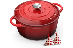 Gusseisen Topf Brotbackform - 26cm Schmortopf Emaille Gusseiserner mit Deckel, Gusseisentopf Brot Backen Brottopf Bräter, Brotbacktopf Backofenfest Dutch Oven Töpfe Gusseisenpfanne Kochtopf Topbooc