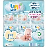 Uni Baby Bebek Temizleme Pamuğu 60 Lı X 6 Adet