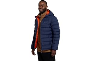 Mountain Warehouse Season Mens Padded Jacket - Water Resistant Jacket, Lightweight, Warm, Lab Tested to -30C, Microfibre Filler - for Travelling, Walking