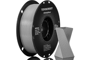 PETG Filament 1.75mm, TINMORRY Verbessert PETG-Eco 3D-Druckmaterialien, Kompatibel mit Bambu FDM 3D Drucker, 1 KG 1 Spule, Grau