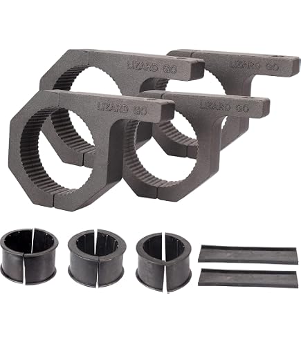Audak 1 Pair 2.5 Inch Aluminum Mounting Brackets - Tube Clamp For Bullbars, Roof Racks, Roll Cages (Fits 63.5-66mm / 2.5-2.6 Inch Tubes)