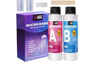 LET'S RESIN 230g Silicone Mould Making Kit, Translucent Silicone Rubber, 1:1 by Weight, Super Elastic Liquid Mold Making Silicone - Ideal for 3D Molds, Resin Molds, Silicone Molds - 4H Fast Cure