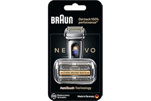 Braun NEVO Elektrisk rakapparat ORIGINAL ersättningsrakhuvud, få 100% effekt tillbaka, kompatibel med NEVO-rakapparater
