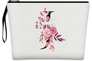 Bliceon A-Z Personalisierte Make-up-Tasche, Geburtstagsgeschenke für Frauen und Mutter, personalisierte Geschenke für Frauen, Geschenke für Freundinnen, Braut und Brautjungfern Kosmetiktasche - J