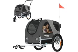 TIGGO DOGGYHUT® 80104 Premium Medium - Remolque para bicicleta para perros y corredores 2 en 1