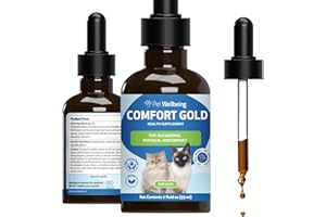 Pet Wellbeing Comfort Gold for Cats - Supports Feline Physical Comfort, Healthy Circulation, Corydalis, Turmeric - Veterinarian-Formulated Herbal Supplement 2 oz (59 ml)