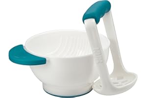 MAPA PROFESSIONNEL NUK Fresh Foods Pürierset, Schüssel und Stampfer, zum Pürieren von Gemüse oder Obst, violett