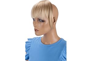 ‎CAISHA CAISHA by PRETTYSHOP Pony Clip In Extensions Stirnfransen Haarteil Haarverlängerung Hellblond Mix HF11-2