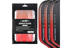 Amoswiz Pickleball Edge Guard Tape, Pickleball Protection Tapes 3 Pcs, Red to Black to Blue Gradiant Edge Tape, 23MM Width, No Wrinkling Edge Guard for 13MM & 16MM & 20MM Thicknesse Paddles