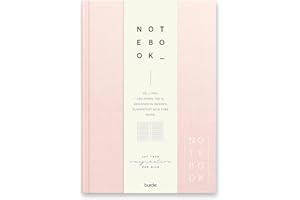 Burde Carnet A5 – Carnet ligné rose à couverture rigide, pour l'écriture et le journaling – Pour étudiants, enseignants et professionnels – 240 pages