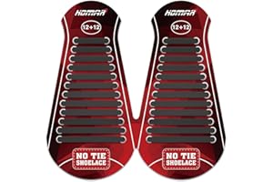 HOMAR No Tie Silicone Shoe Laces Elastic Strech Tiless Rubber Laces with 12 Colors for Kids Adults Trainers Waterproof Flat No Tie Shoelaces for Sneakers Board Shoes Casual Shoes