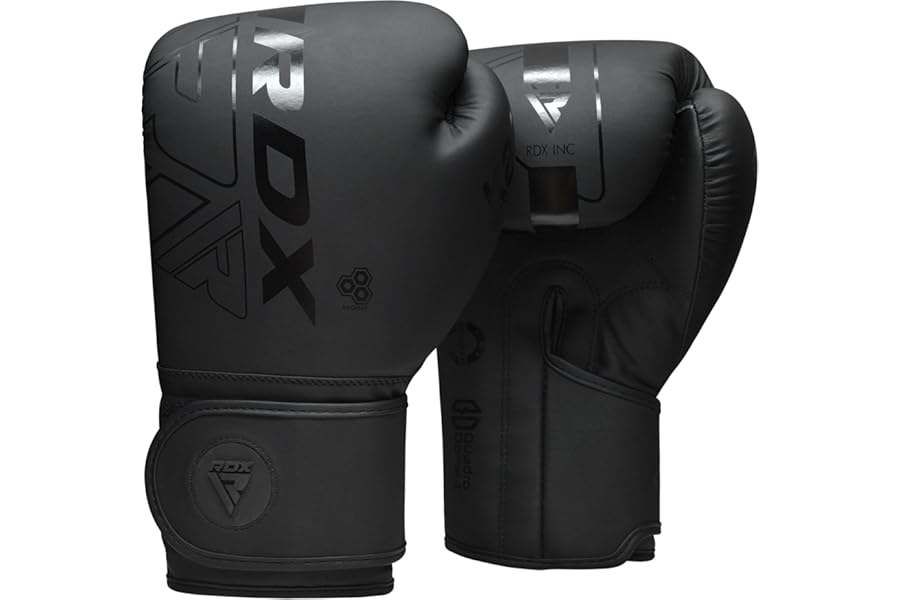 RDX Kids Boxing Gloves Sparring and Muay Thai Maya Hide Leather, KARA Patent Pending Junior Training Mitt for Kickboxing, Punch Bag, Focus Pads, MMA, Thai Pad, Double End Ball Punching Fight Gloves