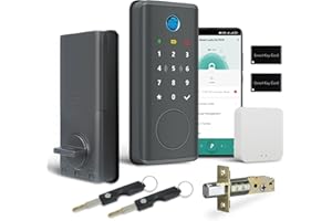 TenixLox Serratura di sicurezza intelligente, chiave/impronta digitale/password/card/Tuya APP modi per sbloccare, serrature per casa appartamento, auto bloccato e telecomando APP