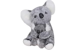 JIAHG Niedlich Plüschspielzeug Koala mit Baby Plüschtier Kuscheltier Stofftier Koala Bär Plüschpuppe Geburtstagsgeschenk für Baby Kinder Mädchen