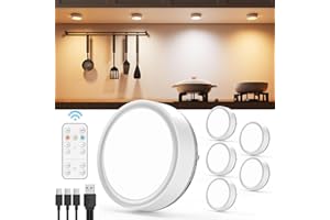 VLOEE Spot LED Rechargeable USB avec Télécommande, 2400mAh 3 Couleurs Eclairage LED Vitrine Sans Fil Lampe Placard Adhesive Lumiere Cuisine Sous Meuble Pile Veilleuse Autocollante pour Armoire Escalier